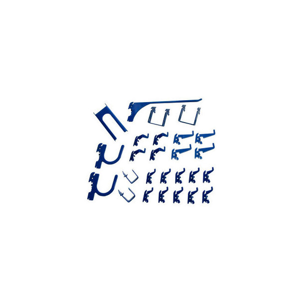 Wall Control Slotted Pegboard 26 pc Hook Kit Blue