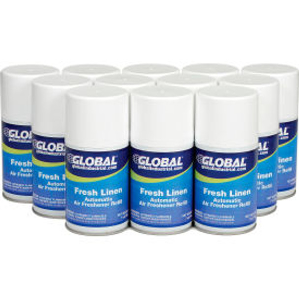 Global Industrial Automatic Air Freshener Refills Fresh Linen 7 oz. Can - 12 Ref