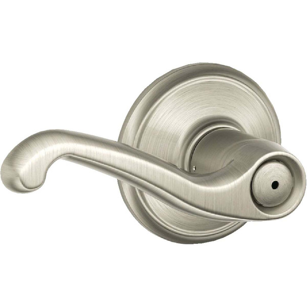 Schlage Flair Satin Nickel Privacy Door Lever F40VFLA619