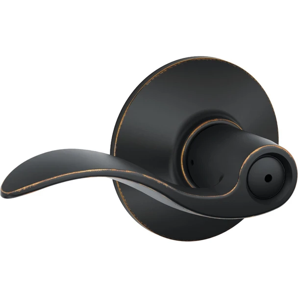 Schlage Accent Aged Bronze Privacy Door Lever F40VACC716