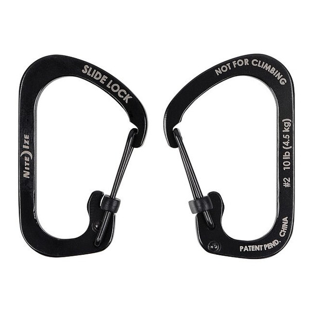 Nite Ize Locking Carabiner Clip,Black,1-3/32 in CSL2-01-R6