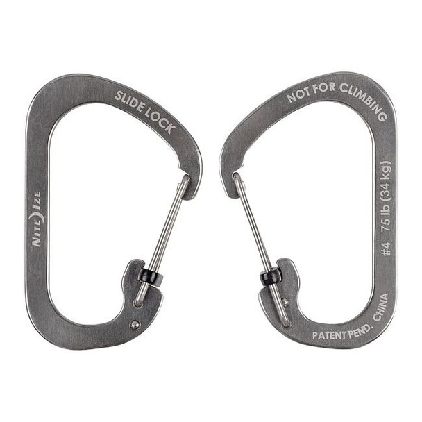 Nite Ize Locking Carabiner Clip,2 in x 3-3/32 in CSL4-11-R6