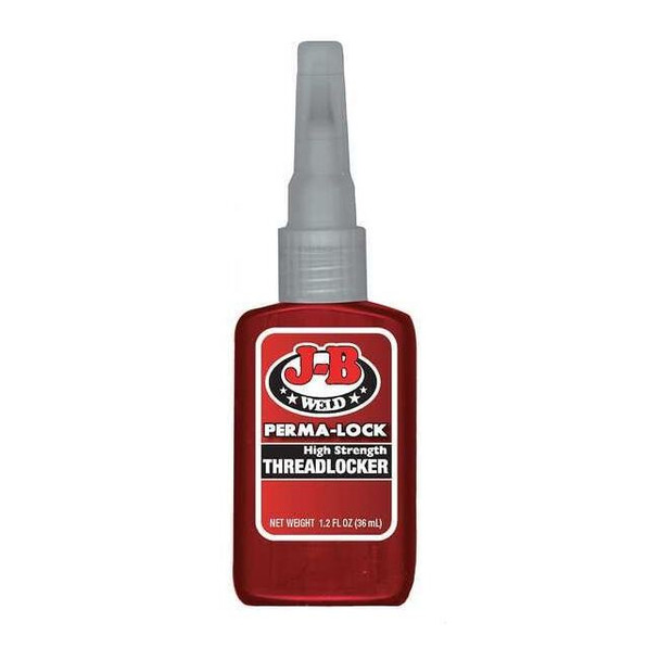 Threadlocker, J-B WELD Perma-Lock, Red, High, Liquid, 1.22 fl oz, Bottle