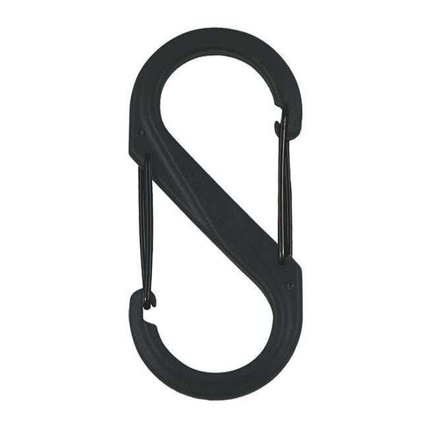 Nite Ize Carabiner Clip,3-1/2 In.,Plastic,Black SBP4-03-01BG