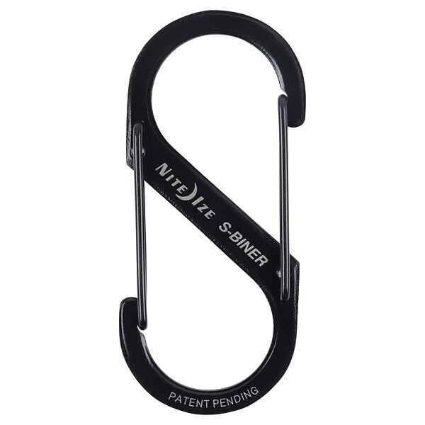 Nite Ize Double Gated Carabiner,2-5/8 In.,Black SB3-03-01