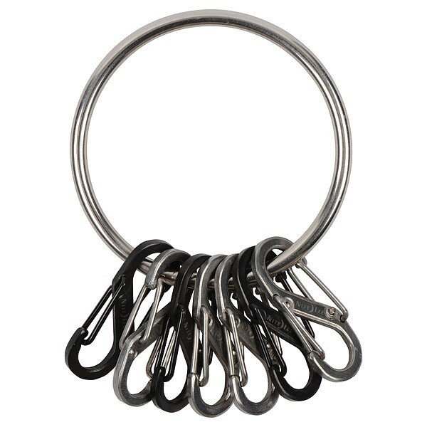Nite Ize Key Rack, Black, Large, Silver Texture BRG-M1-R3
