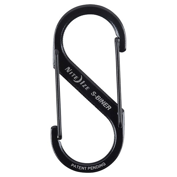 Nite Ize Carabiner Clip,3-1/2 In.,Steel,Black SB234-03-01