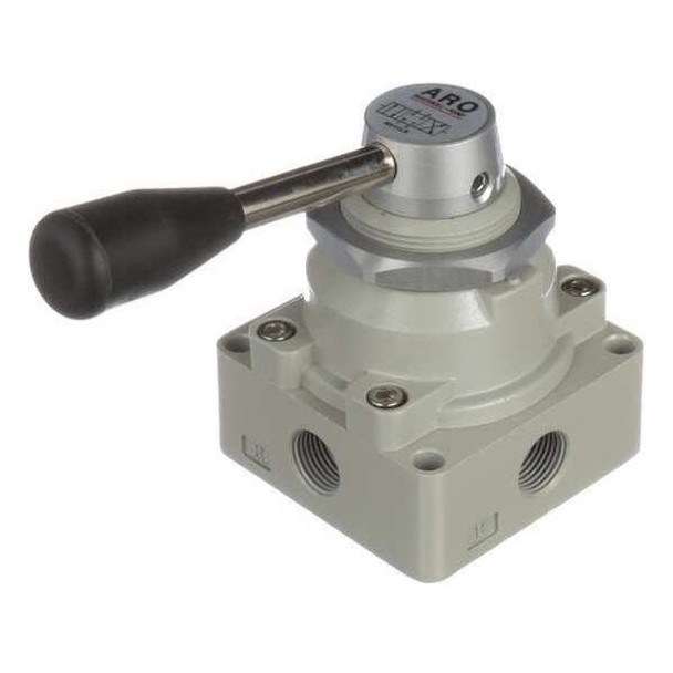 Aro Manual Air Control Valve,4-Way,3/8in NPT M513LR