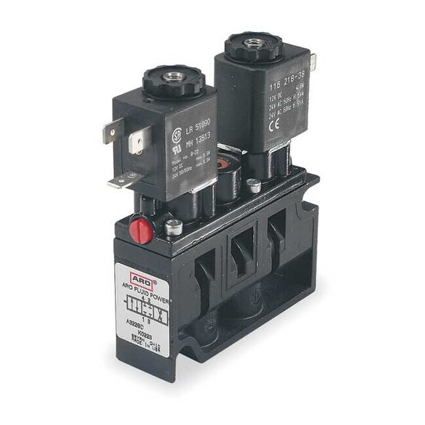 Aro Solenoid Air Control Valve,1/4 In,120VAC A222SD-120-A