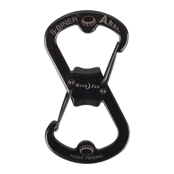 Nite Ize S-Biner Key Clip, Black, Stainless Steel, Key Holder, matte SBO-03-01