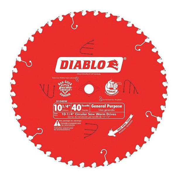 Diablo 40-Teeth Circular Saw Blade,Carbide Tip D1040W