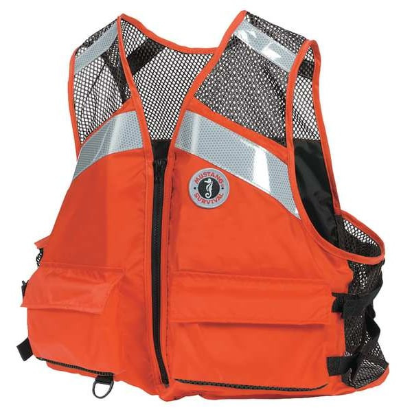 Mustang Survival Life Jacket,Orange,4XL/5XL MV1254T1-2-4XL/5XL-216