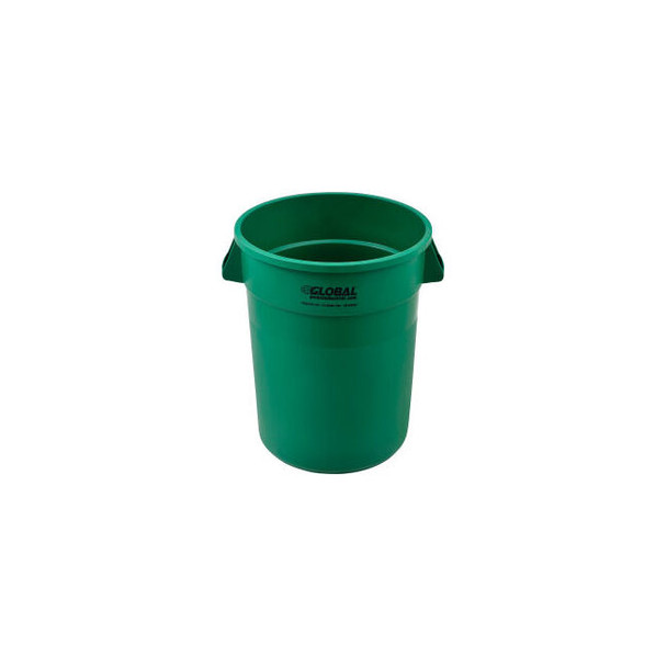 Global Industrial Plastic Trash Can - 32 Gallon Green