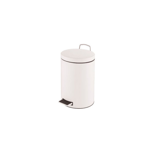 Global Industrial 3-1/2 Gallon Step On Trash Can - White