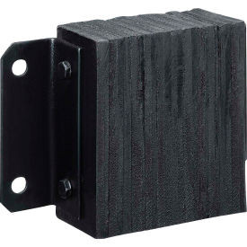 Global lndustrial P1 Heavy Duty Dock Bumper Rectangular 14Wx9.5H Black