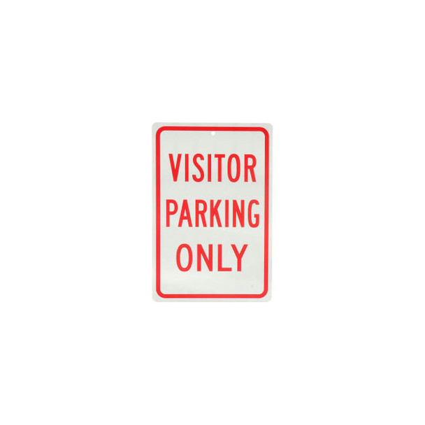Global Industrial Aluminum Sign - Visitor Parking Only - .063"" Thick 932136