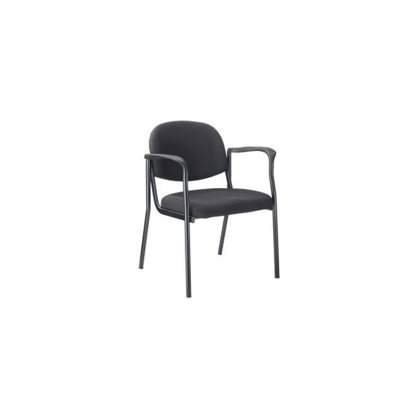 Interion Fabric Guest Chair With Arms Black