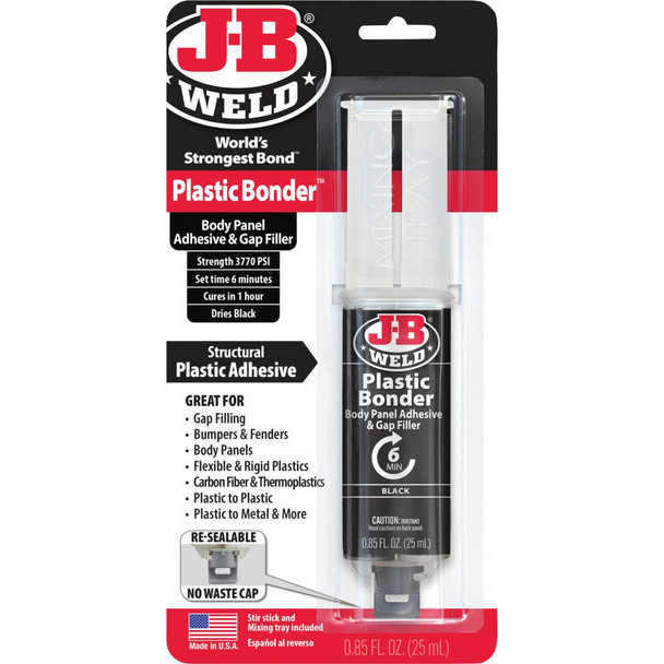 J-B Weld 0.85 Oz. Plastic Bonder Epoxy Syringe, Black 50139