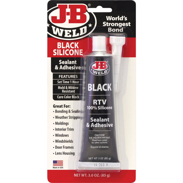 J-B Weld 3 Oz. Black All-Purpose RTV Silicone Sealant & Adhesive 31319