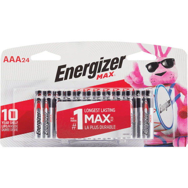 Energizer Max AAA Alkaline Battery (24-Pack) E92BP-24