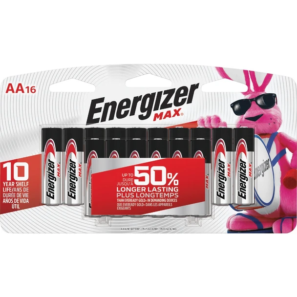 Energizer Max AA Alkaline Battery (16-Pack) E91LP-16