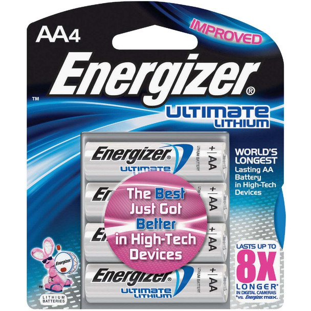 Energizer Ultimate AA Lithium Battery (4-Pack) L91SBP-4