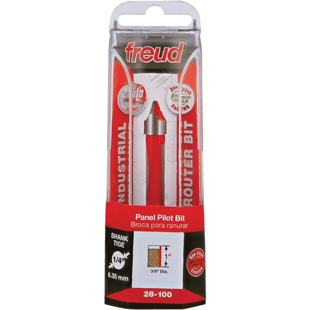 Freud 3/8 In. 2-Cutter Panel Pilot Router Bit 28-100