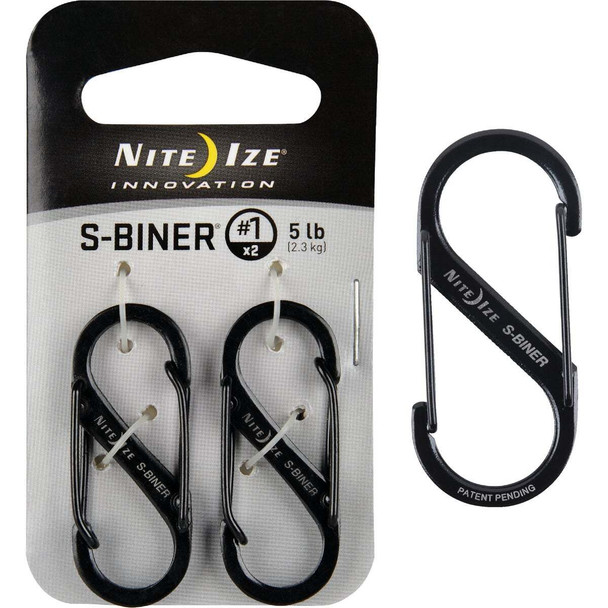 Nite Ize S-Biner Size 1 5 Lb. Capacity S-Clip Key Ring (2-Pack) SB1-2PK-01