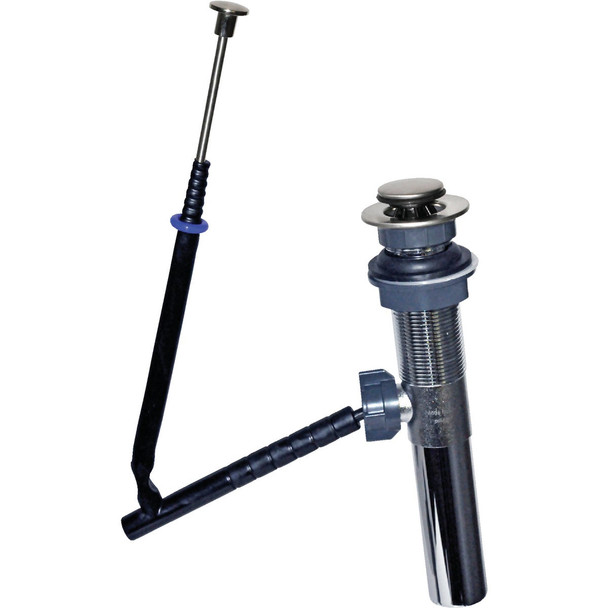 Danco 1-1/4 In. Brushed Nickel Brass Bathroom Sink Drain and Stopper 9D0010695X