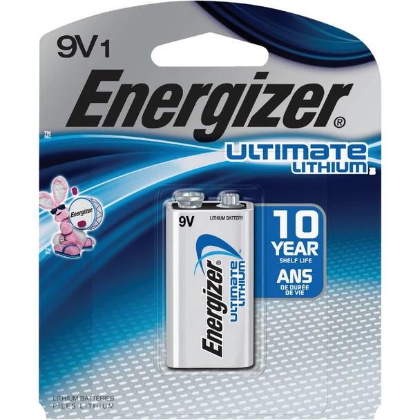 Energizer 9V Ultimate Lithium Battery L522BP