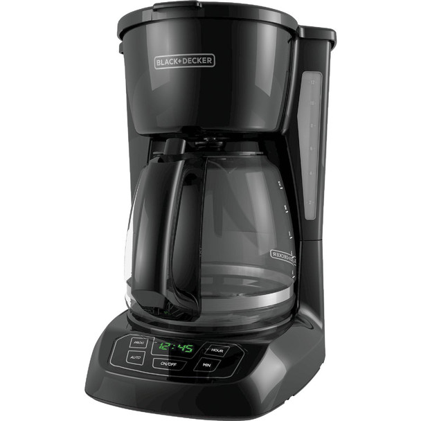 Black & Decker 12 Cup Programmable Black Coffee Maker CM1100B