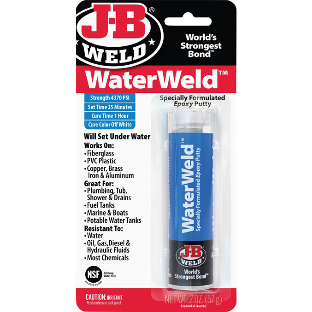 J-B Weld 2 Oz. WaterWeld Epoxy Putty 8277