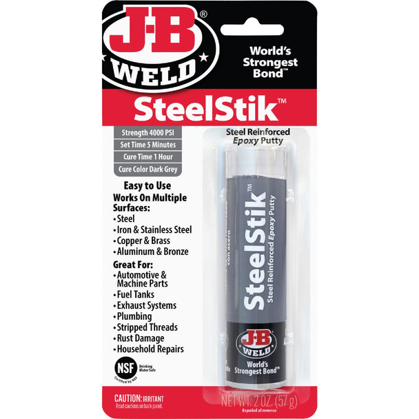 J-B Weld SteelStik 2 Oz. Gray Epoxy Putty 8267