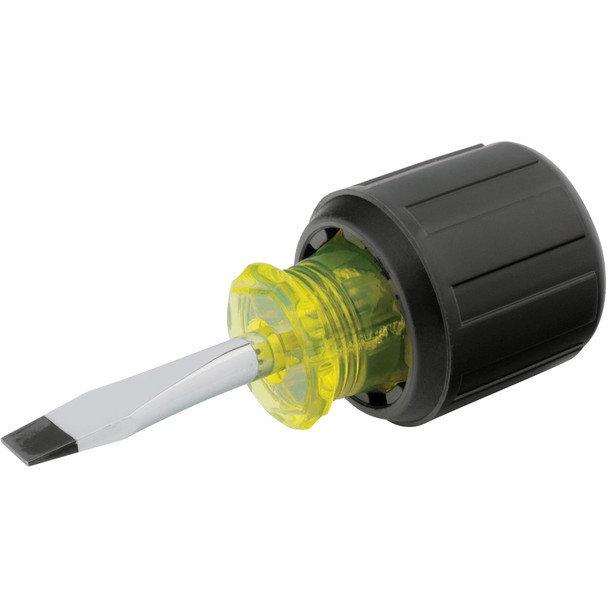 Stanley 1/4 In. x 1-1/2 In. Stubby Vinyl Grip Slotted Screwdriver 66-088