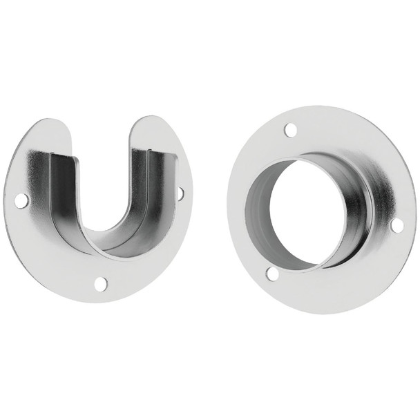 Stanley Home Designs 1-5/16 In. Zinc Closet Rod Socket, Chrome (2-Pack) S822-080