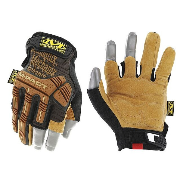 LFR-75 Mechanics Gloves, Leather Palm, TrekDry Back, 10, Brown