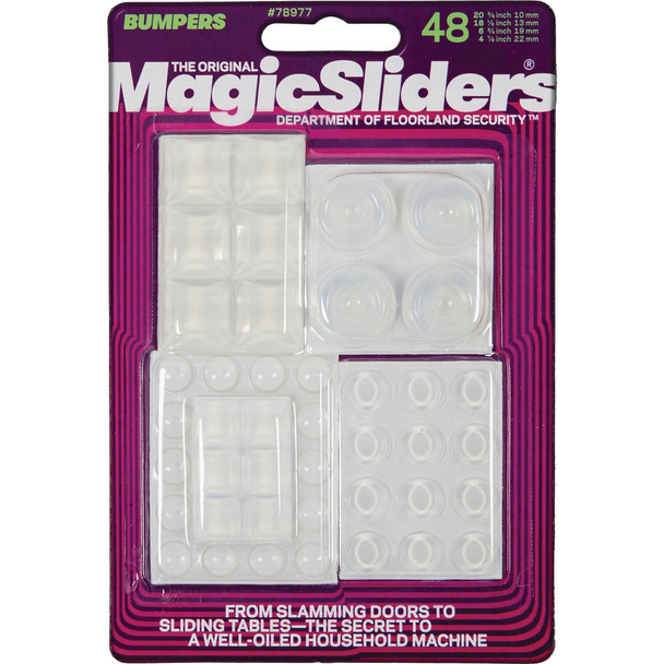 Magic Sliders Clear Self-Stick Value Pack Bumper (48-Pack) 78977