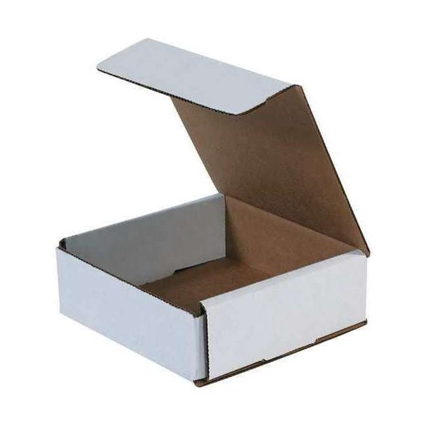 8 in x 8 in x 2 in Inside H, Literature Mailer, White, Corrugate, Single Wall