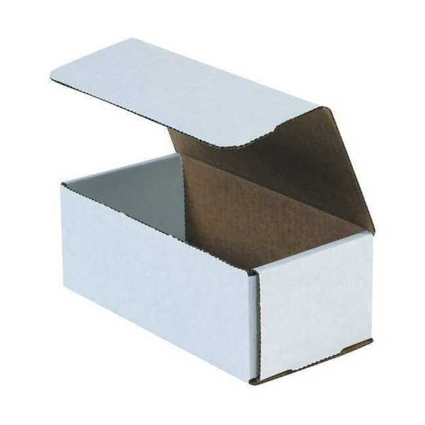 8 in x 4 in x 3 in Inside H, Literature Mailer, White, Corrugate, Single Wall