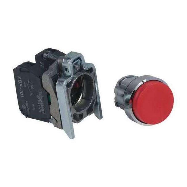 Schneider Electric Push Button Operator, 22 mm, 1NO/1NC, Red XB4BL45
