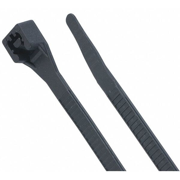 Cable Tie, 11 in L, 3 in Max Bundle Dia., Black, Nylon, 75 lb Strength, 100 PK