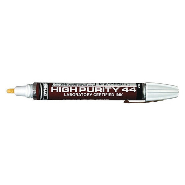 Dykem Industrial Marker, Medium Tip, White Color Family, Ink 44729