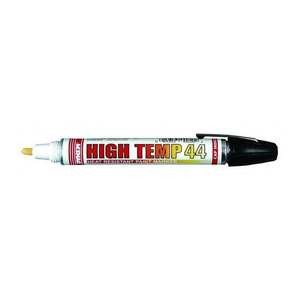 Dykem Industrial Marker, Medium Tip, Black Color Family, Paint 44250