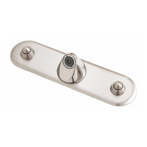 Metering 8" Mount, 3 Hole Ligature Resistant Bathroom Faucet, Satin