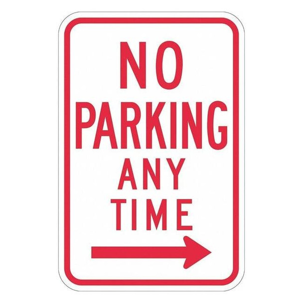 Lyle No Parking Any Time Sign,18" x 12, T1-1171-EG_12x18 T1-1171-EG_12x18