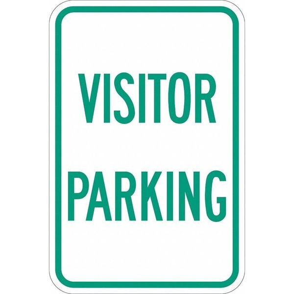 Lyle Visitor Parking Sign,18" x 12, T1-1191-EG_12x18 T1-1191-EG_12x18
