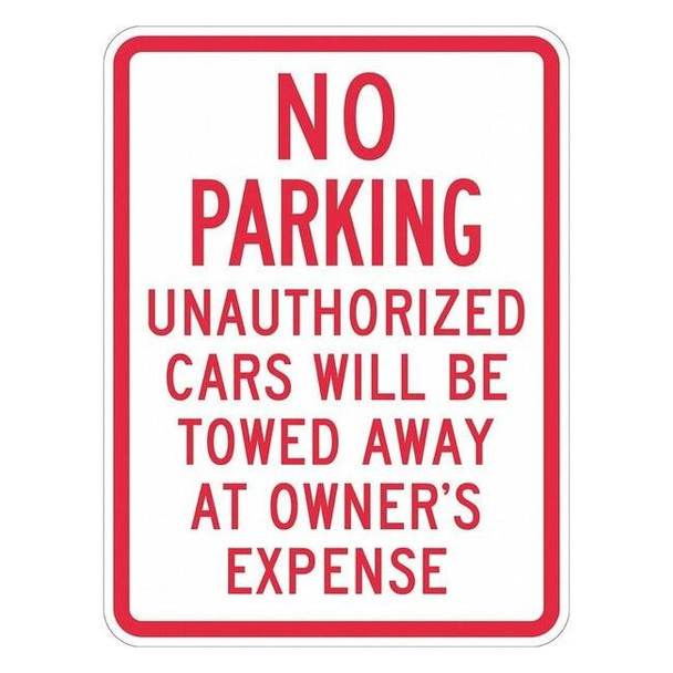 Lyle Tow Zone No Parking Sign,18" x 12, T1-1047-DG_12x18 T1-1047-DG_12x18