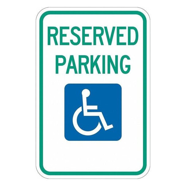 Lyle Handicap Parking Sign,24"H,18"W,Alum, T1-1001-HI_18x24 T1-1001-HI_18x24