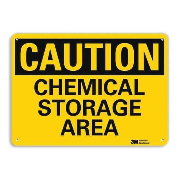 Caution Sign, 10 in H, 14 in W, Horizontal Rectangle, English, U4-1114-NA_14x10