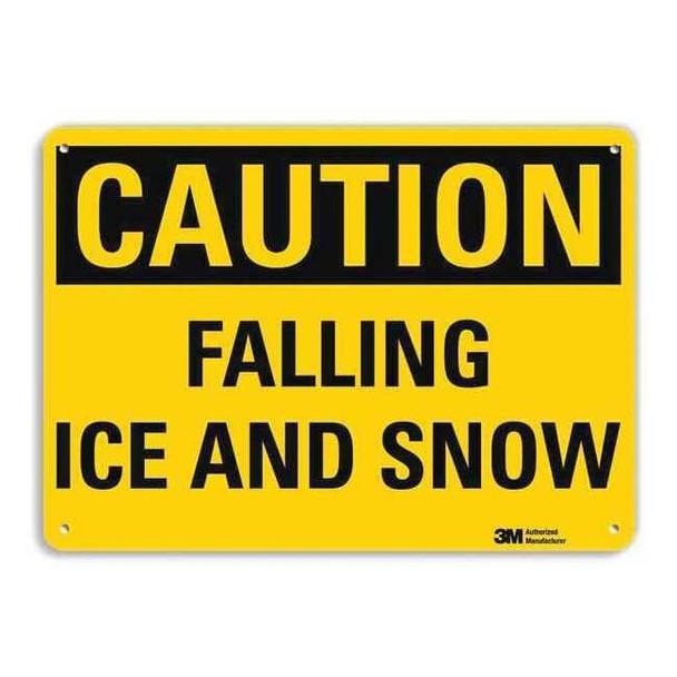 Caution Sign, 10 in H, 14 in W, Aluminum, Horizontal Rectangle, U4-1302-NA_14x10